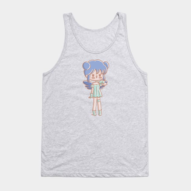 mew mint kawaii fan art Tank Top by Sugar Bubbles 